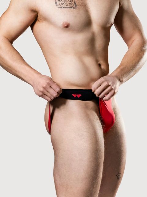 MM Jocks Classic Reversible Jock Strap Black/Red
