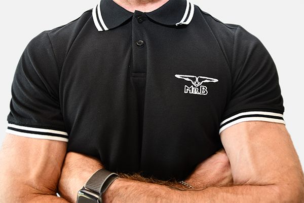 Mister B Polo Black White