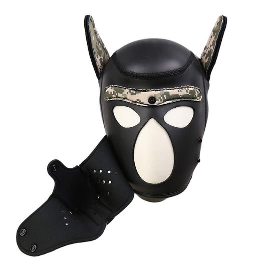 PUPPY Neopren-Kopfhaube Camouflage – Ein einzigartiges Accessoire für aufregendes Roleplay
