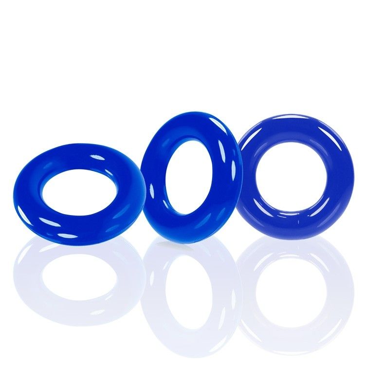 Oxballs WILLY RINGS 3-pack cockrings Black White Clear Police