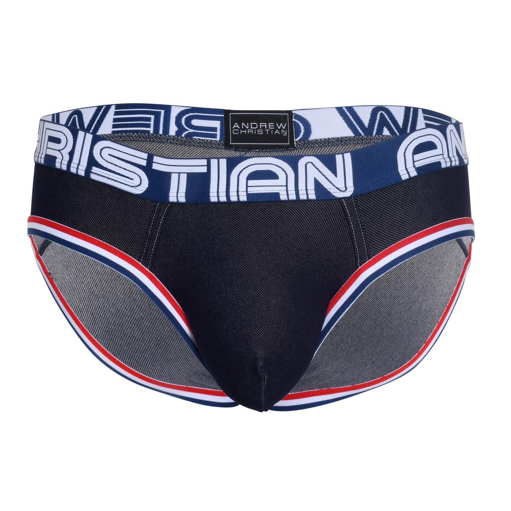 Andrew Christian Denim Brief in Indigo