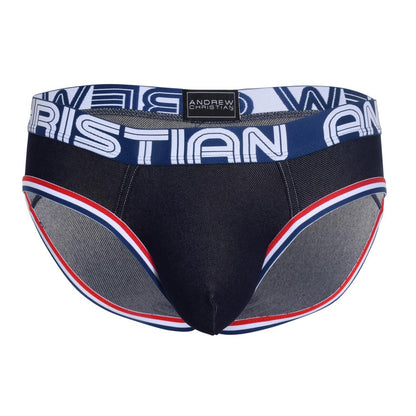 Andrew Christian Denim Brief in Indigo