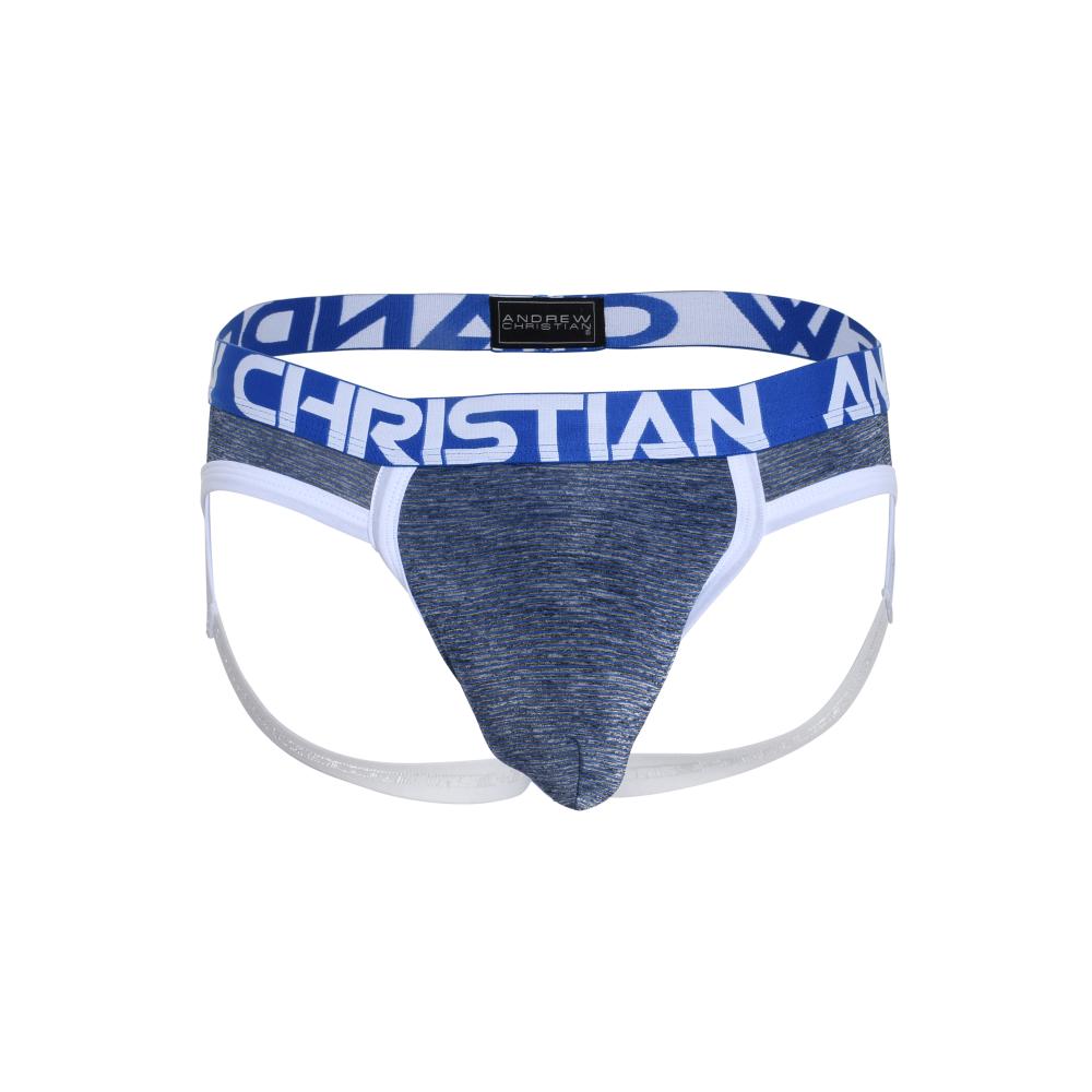 Andrew Christian Shock Jock Brief Jock, Royal/White