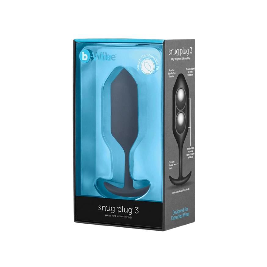b-Vibe Snug Plug 3 – Analplug mit Gewicht, Schwarz