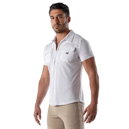 TOF PARIS  Piqué cotton shirt - White