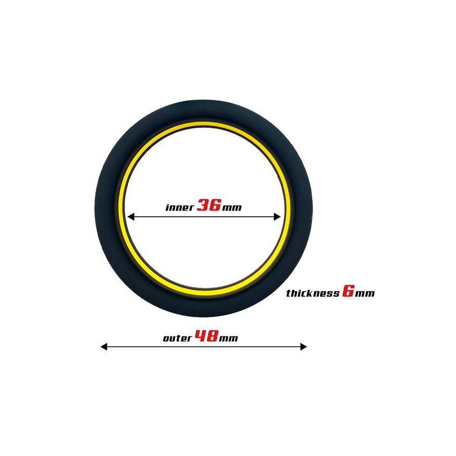 Silikon Cockring Beast Ring 36mm Schwarz-Gelb - Intensiviere Deine Erregung