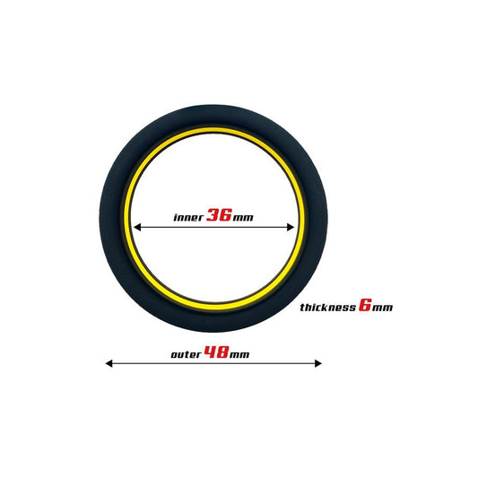 Silikon Cockring Beast Ring 36mm Schwarz-Gelb - Intensiviere Deine Erregung