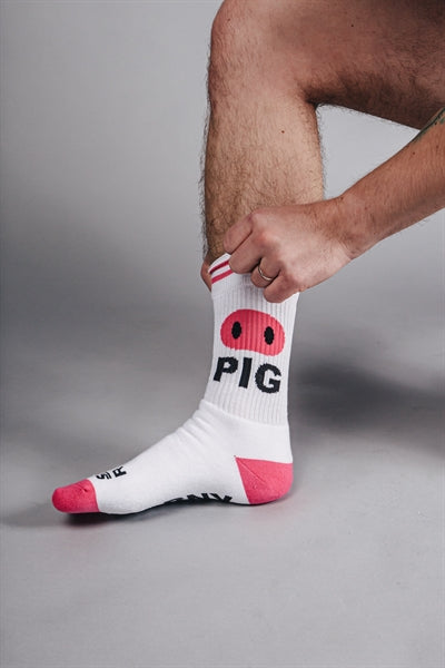 Sk8erboy HORNY PIG Socks - White