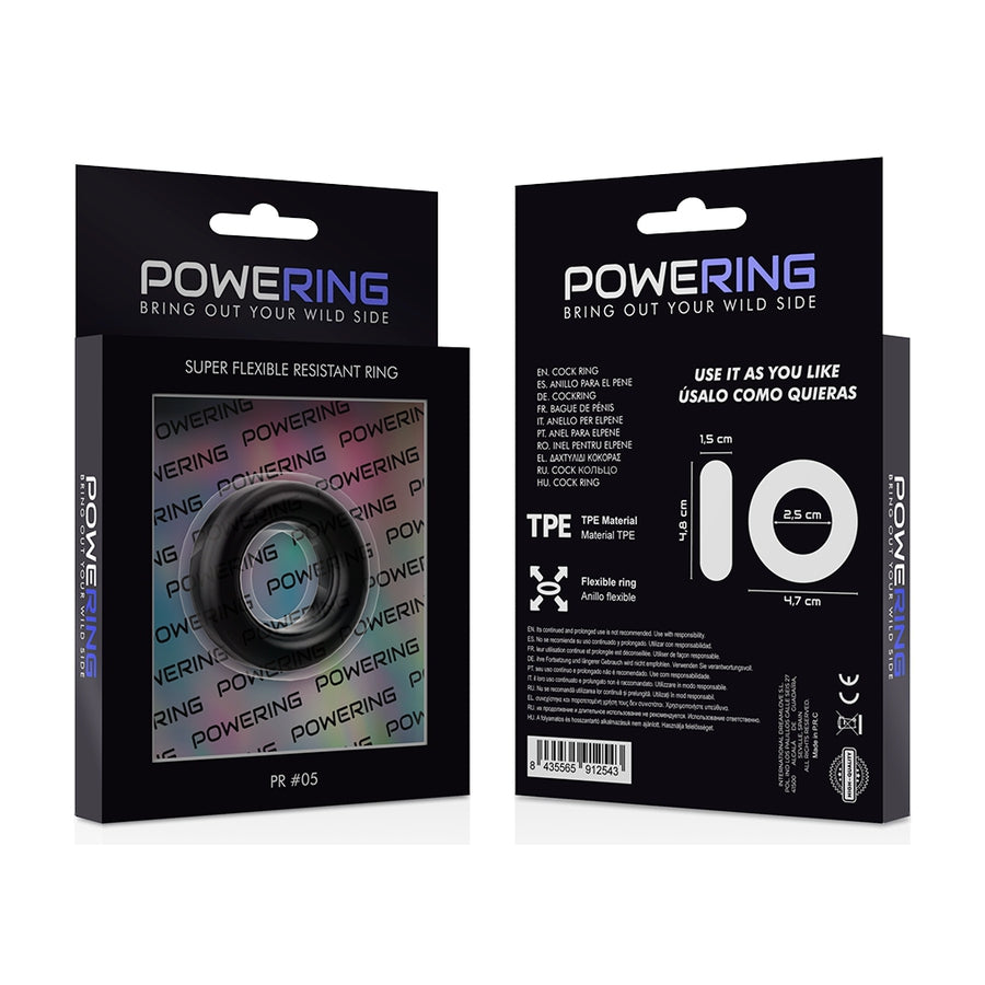 Soft Cockring PR05 - 25 mm Schwarz - Für härtere Erektionen