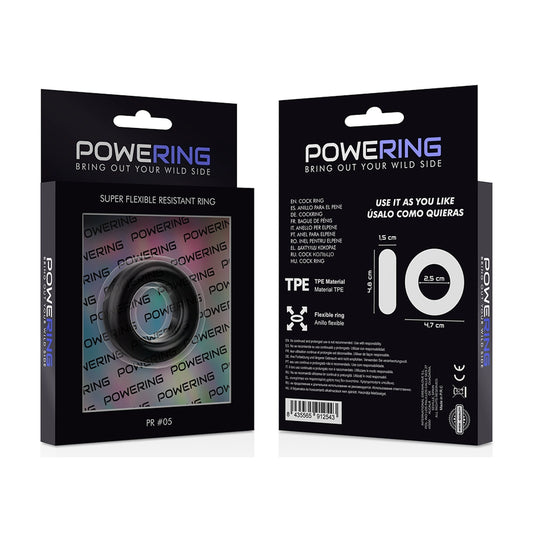 Soft Cockring PR05 - 25 mm Schwarz - Für härtere Erektionen